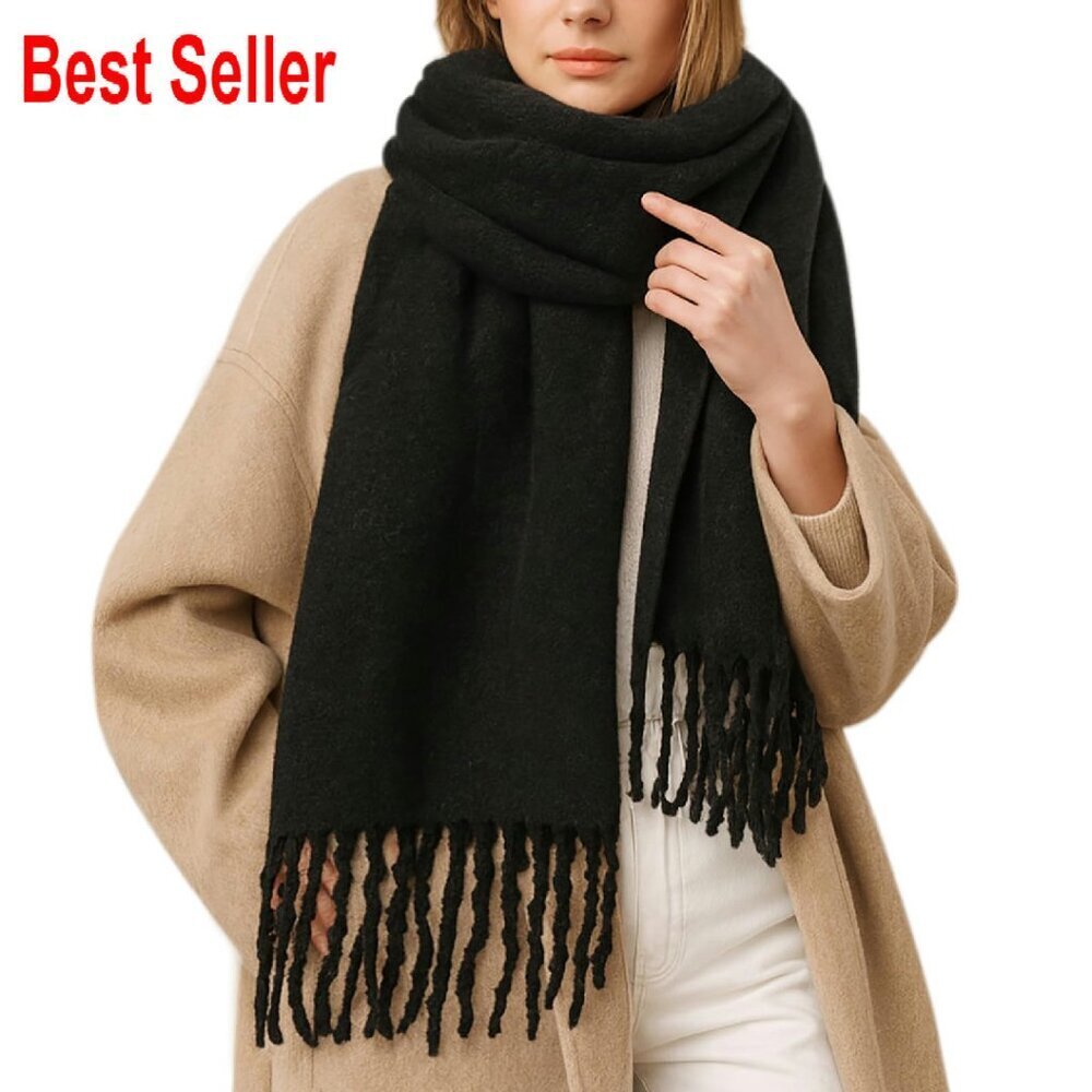 Oversized Winter Scarf Soft Warm Thick Pashmina Shawl Blanket Wrap Unisex